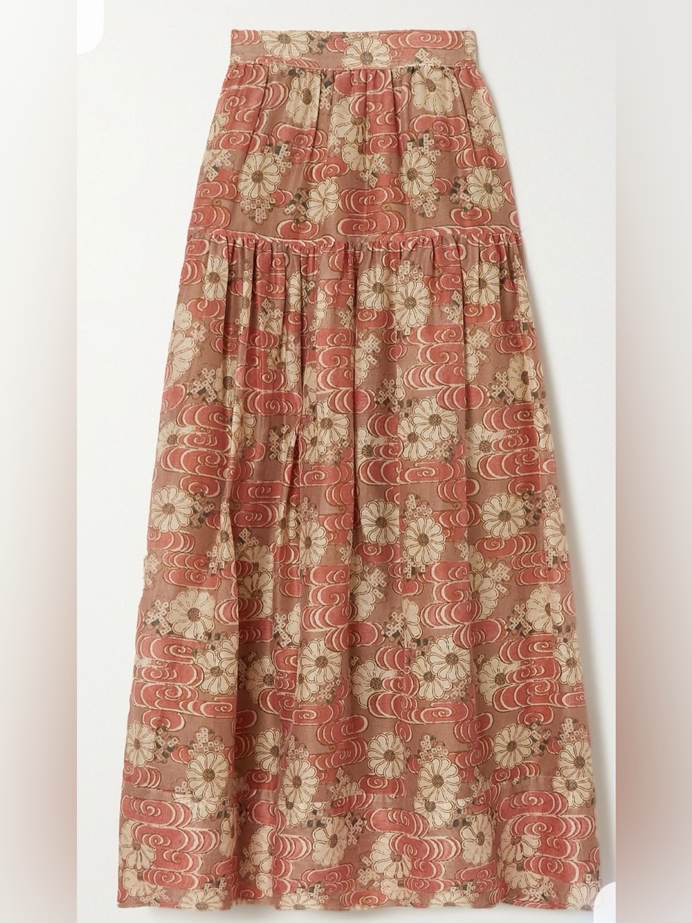 Ulla Johnson Idalia floral-print cotton and silk blend skirt